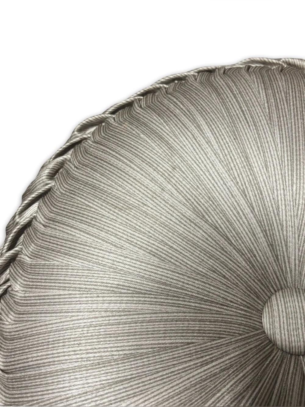 J. Queen NY Pleated Round Accent Pillow - Silver Pewter